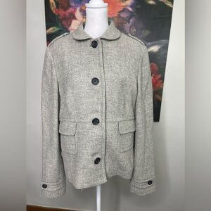 Banana Republic Women’s Gray Wool Career Lightweight Jacket Sz L Winter Business